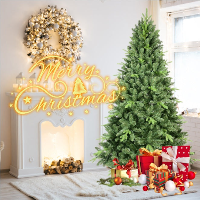 Artificial 6ft Green Christmas Tree With 1339PVC Hard Needle Mixed Branch Tips