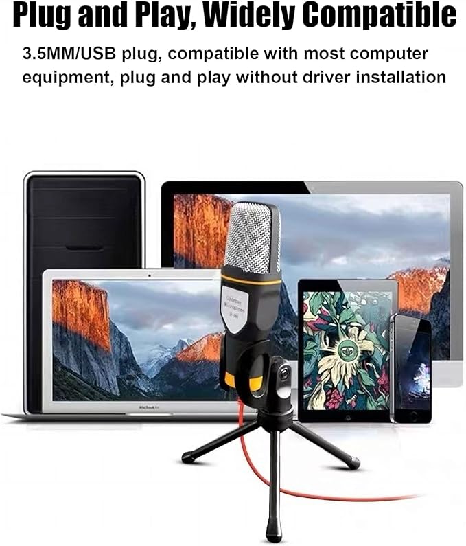 Recording Mic With Tripod Stand