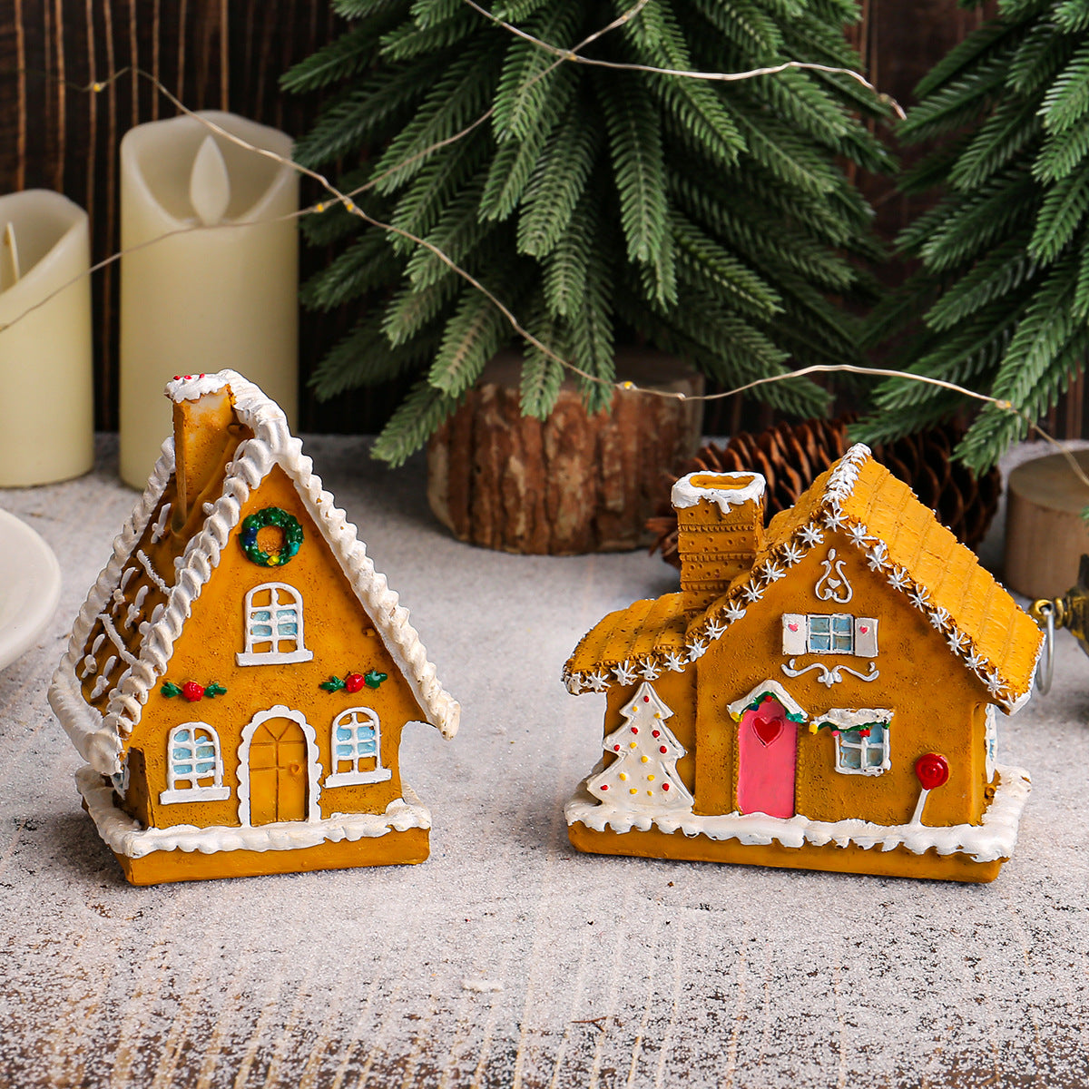 Christmas Small House Micro Landscape Luminous House Furnishings Ornaments